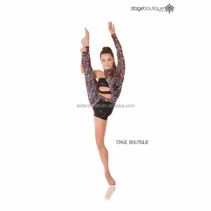 Jazz <strong>Unitard</strong> Black Animal Print Teen Girl Dress Costumes <strong>Unitard</strong> Women Training Dancewear - Product Image 2