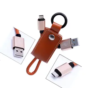 3 in 1 Portable Key Chain Key Ring Micro USB Charger Cable Cord Cellphone Gift 1