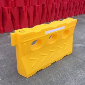 Barricada de plástico rellena de agua, modelo rotativo, barrera de tráfico