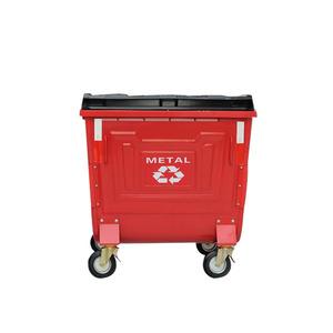 Lixeira de carrinho de reembolso, 770l recipiente de resíduos de metal lixeira de carrinho - Product Image 2