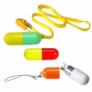 Merek Harga Pabrik Logo Medis Pill USB Flash Drive Pil Plastik Berbentuk Kapsul USB 4Gb 8Gb 16Gb Thumb Drive