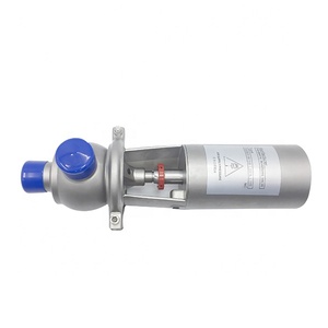 SS304 SS316L 22MM Type d'angle sanitaire hygiénique pneumatique inversant sanitaire de qualité alimentaire aseptique de haute qualité vanne de siège d'arrêt - Product Image 4