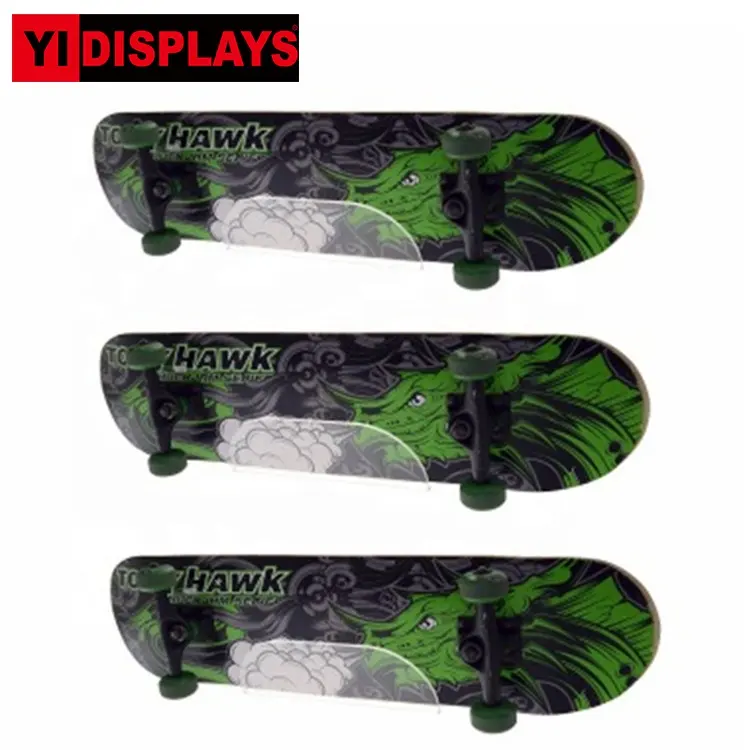 Suporte de parede para skate, suporte de acrílico de luxo transparente para parede