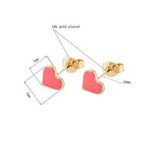 Daochong <span class=keywords><strong>925</strong></span> personalizzato in <span class=keywords><strong>argento</strong></span> Sterling piccoli simpatici <span class=keywords><strong>orecchini</strong></span> a forma di cuore per ragazze bambini - Product Image 5