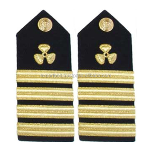 Épaulettes d'uniforme maritimes personnalisées OEM, accessoires d'uniforme, insigne hélice, tresse française écologique en bullion - Product Image 1