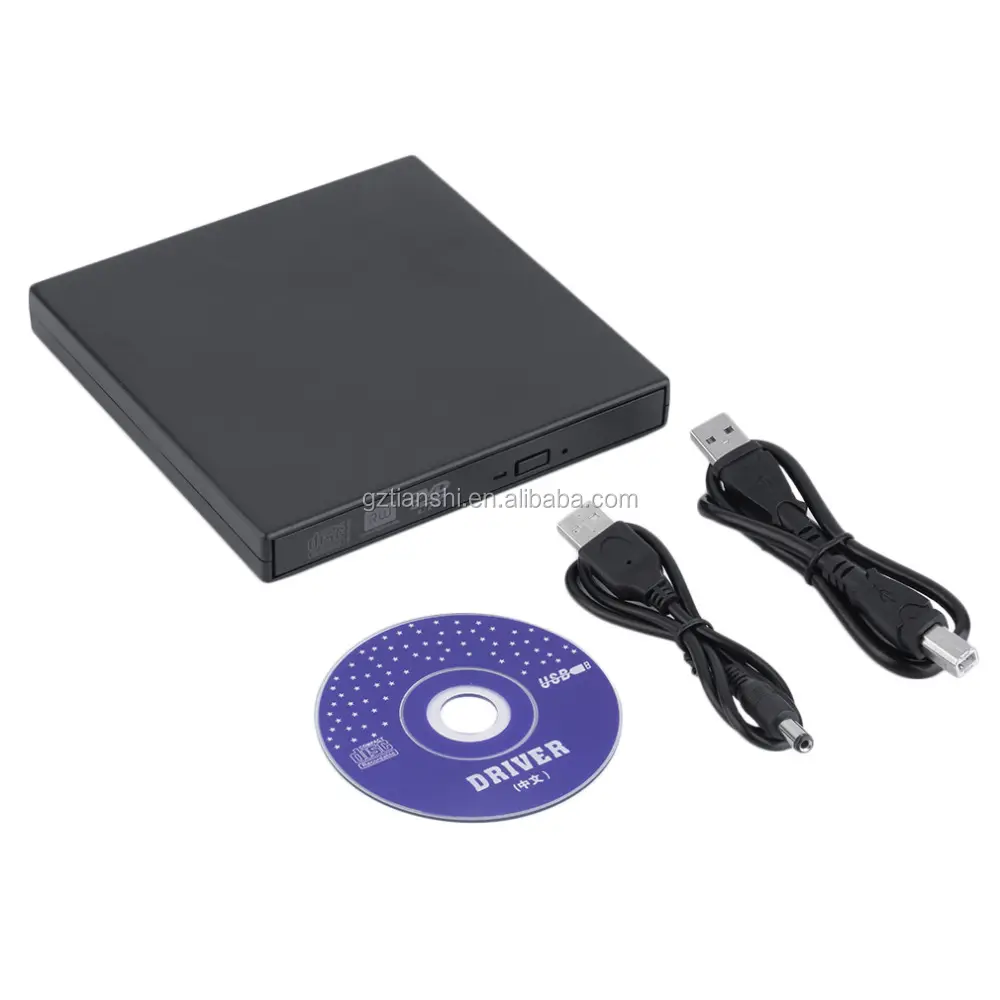 2023 terbaru hitam USB 2.0 eksternal IDE Port DVD Burner CD Drive Writer untuk Laptop komputer