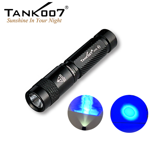 Tank007 EDC Linternas Led Fluorescent Detection Pocket Torch Light Mini Ultraviolet Flashlight Keychain Aluminum Uv Flashlight