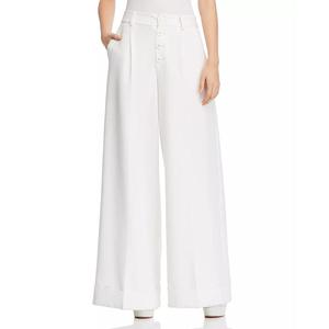 ODM OEM Service Logo personalizzato New Fashion Ladies lino in cotone <span class=keywords><strong>pantaloni</strong></span> <span class=keywords><strong>bianchi</strong></span> <span class=keywords><strong>pantaloni</strong></span> larghi larghi per <span class=keywords><strong>donna</strong></span> - Product Image 1