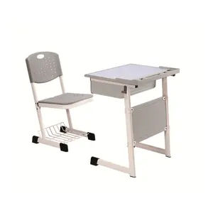 Kids Wardrobe and Study Table for Students School Furniture Desk : 600*500*750 Chair : 400*380*450H School Sets Simple Modern