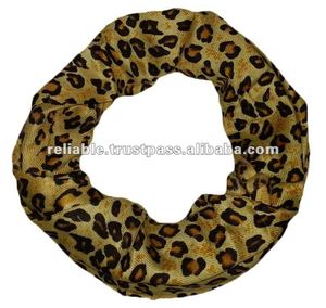 Printed 100% Viscose Infinity Scarf with <b>Snood</b> for Spring - Product Image 2