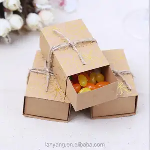 ฟอยล์ทอง Leaf Favor กล่องลิ้นชักกล่อง Rustic Fall ฤดูใบไม้ร่วงตามฤดูกาล Goodie Treats งานแต่งงานเจ้าสาว Keepsake เกสต์ Favors