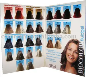 Cosmoprof pelo álbum de pelo de moda Color gráfico con color personalizado para uso en el hogar y el salón de uso precio barato y buena calidad