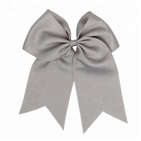 Grands arcs de cheveux classiques en polyester avec support de queue de cheval écologique et lavable pour les sports de pom-pom girl