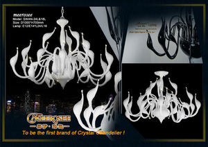 MEEROSEE Moderne Elegante Perle Schwarz <span class=keywords><strong>Swan</strong></span> Kronleuchter Lampe, 24 Arme Schwan Anhänger Beleuchtung SCHWAN - Product Image 5