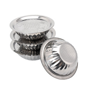 Bát súp inox SS410 khắc hoa văn, chất liệu kim loại, đường kính 28-50cm, kèm nắp đậy - Product Image 4