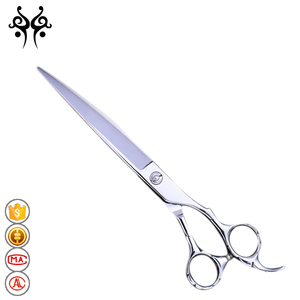 Yijiang 7.0 pulgadas japonés Acero inoxidable pet grooming tijeras curvada hacia abajo - Product Image 1