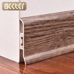 Rodapié de vinilo de alta calidad, placa base de pared de 100mm, Color <span class=keywords><strong>blanco</strong></span>, moldeado, WPC - Product Image 2