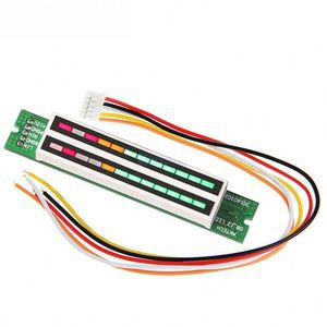 Double 12-bit Double Channel LED Music Spectrum Level Indicator 7 Green 2 Orange 3 Red Audio LED Indicator