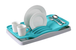 Nuova Venuta Blu Del Basamento Piatto di Plastica Scolapiatti <span class=keywords><strong>Con</strong></span> La Tazza/Piatto/Piatto di Supporto Forcella - Product Image 3