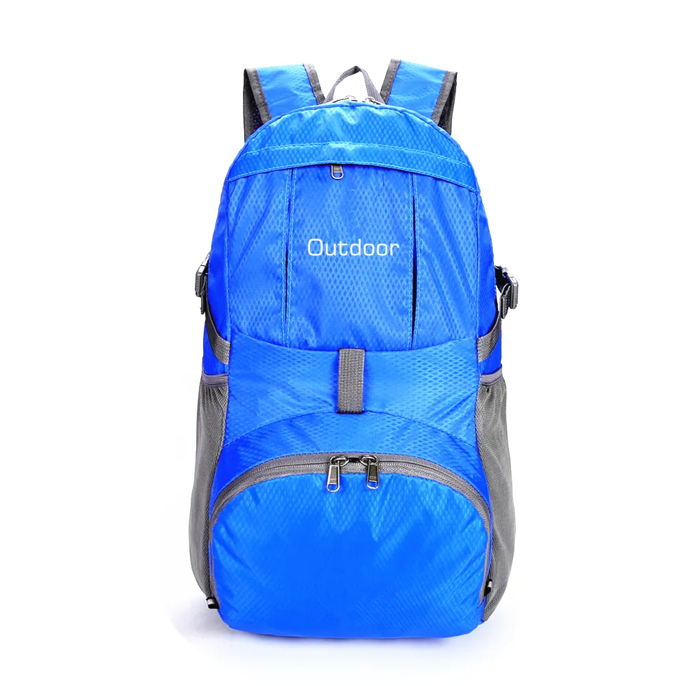 आउटडोर यात्रा 35L नायलॉन खेल पानी प्रतिरोधी Foldable अल्ट्रा हल्के Packable यात्रा लंबी पैदल यात्रा बैग