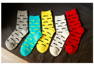 Calcetines de Algodón Coloridos de Lujo con Diseño Divertido de Bigote - Product Image 4