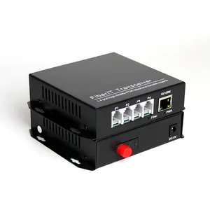 Konverter optik telepon Ethernet, konverter Media serat optik RJ45 FTTH RJ11 Ip Tester CN;SHG buatan Tiongkok 1 saluran 10/100M