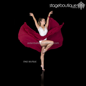 Robe de danse lyrique rouge à paillettes écarlate - Product Image 2