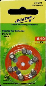 Bán Hot A675 A312 A10 A13 1.4V kẽm nút không khí di động Pin cho máy trợ thính - Product Image 2