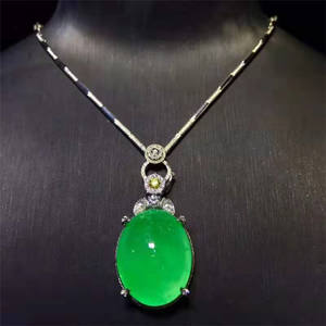 Саудовская Аравия Королевский драгоценный камень ювелирные изделия по низкой цене 18k золото 64.9ct Колумбии натуральный зеленый изумруд камень ожерелье кулон - Product Image 3