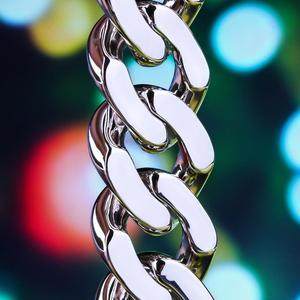 Bracciale Hip Hop da <span class=keywords><strong>Uomo</strong></span> KRKC&CO in Argento <span class=keywords><strong>925</strong></span> Personalizzato con Pietre CZ, Bracciale Cubano Ghiacciato in Argento <span class=keywords><strong>925</strong></span> - Product Image 5