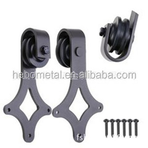 2 m Aucun Joint Coulissant de Grange Quincaillerie De <span class=keywords><strong>Porte</strong></span> Piste Ensemble Kit Intérieur Placard Rouleaux - Product Image 1