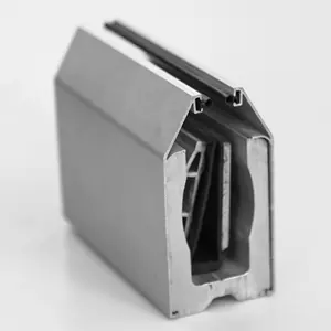 Desain Pagar Kaca Dasar U Saluran Aluminium Dalam Ruangan Luar Ruangan Tanpa Bingkai