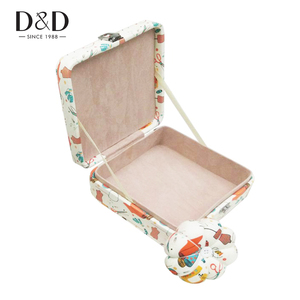 Cesto Portaoggetti in Tessuto per Donna con Vassoio Rimovibile, Uso Domestico - Scatola per Confezionare Torte, Contenitore Regalo per Orologi, Scatola per Conservare Lavori a Maglia - Product Image 6
