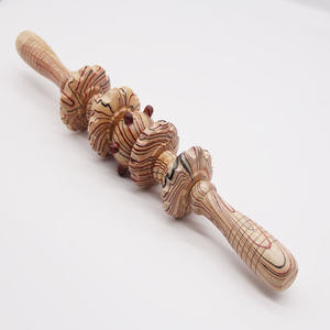 منتج أسطوانة تدليك خشبية يدوية للعمود الفقري والجسم والظهر والكتف موديل 2019 - Product Image 2