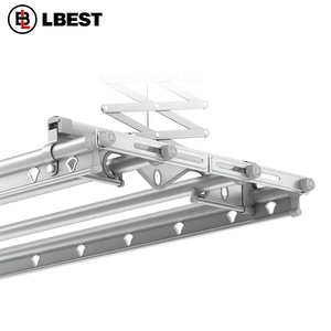 Séchoir à <span class=keywords><strong>linge</strong></span> pliable en aluminium intelligent avec éclairage LED pour petit balcon / petit espace, séchoir <span class=keywords><strong>de</strong></span> <span class=keywords><strong>plafond</strong></span> pour vêtements - Product Image 5