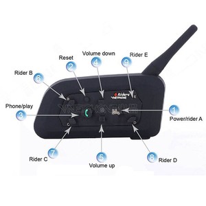 <span class=keywords><strong>Meilleur</strong></span> Vente 6 Coureurs Bluetooth <span class=keywords><strong>Moto</strong></span> Casque Interphone V6 Jusqu'à 1200 m - Product Image 4