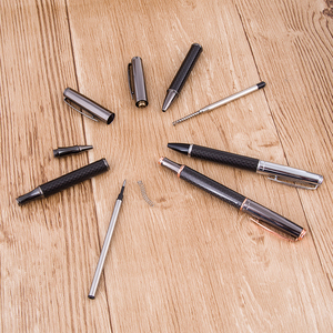 Barril negro pluma de bola de metal de alta calidad promocional bolígrafo con inoxidable barril - Product Image 5