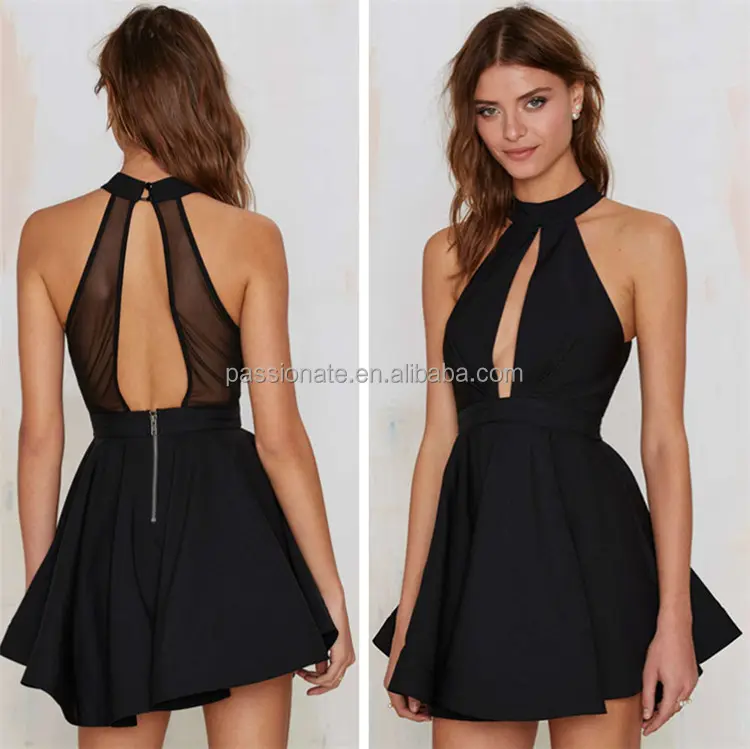 Nach maß sexy ausschnitt mini kleid schwarz micro mini sexy kleid