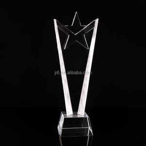 Cadeaux d'affaires Fait Main Cinq Étoiles Personnalisé Trophée de Cristal - Product Image 2
