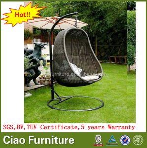 Muebles de ratán silla colgante al aire libre columpio balcón silla de huevo - Product Image 1