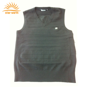 Intelligent Wearable <b>Men</b> Sleeveless V Neck Usb Charging Heated Knitted <b>Sweater</b> <b>Vest</b> - Product Image 5