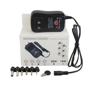 3-12v Universal Ac/dc Adapter 12w 15w 30w Multi Voltage Switching Power Supply With 6 Tips