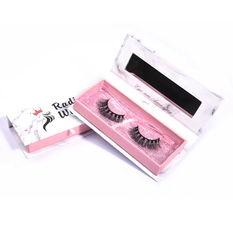 Wholesale package for 25mm crulty free 3d eyelashes mink for black women moq pink custom private label box fake eyelashes