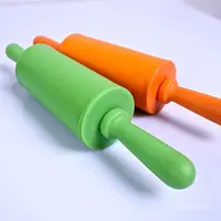 23cm DIY Baking mini plastic handle silicone rolling pin