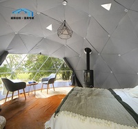 Dômes préfabriqués en PVC avec structure métallique, dômes géodésiques, maison sphérique, tente igloo