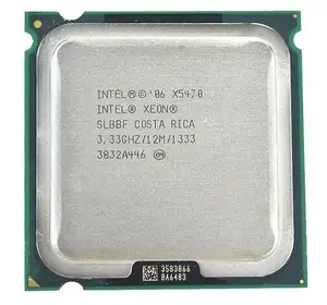 Processeur Intel Xeon X5470 SLBBF, processeur Quad-Core, 3.33GHz, 12 mo, 1333MHz, fonctionne sur la carte mère LGA 775, pas besoin d'adaptateur, livraison gratuite