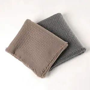 IMFの100% Wool Camel Blanket Wholesale Chunky Knit Wool Blanket