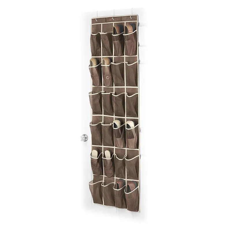 Foldable Over the Door Shoe Organizer Large Hanging Mesh Organizer for Shoes and Accessories