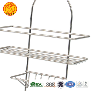 Scaffale per bagno antico senza perforazione scaffale per bagno scaffale per bagno cromato <span class=keywords><strong>con</strong></span> <span class=keywords><strong>ganci</strong></span> - Product Image 6
