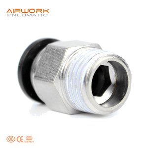 PC đẩy trong phù hợp 10mm khí nén đẩy để kết nối phụ kiện 1/2 BSP để 1/4 BSP nam thẳng kết nối nhanh chóng - Product Image 4